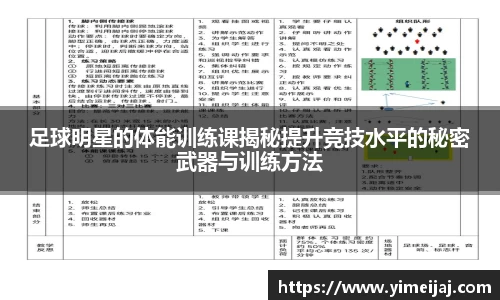 足球明星的体能训练课揭秘提升竞技水平的秘密武器与训练方法